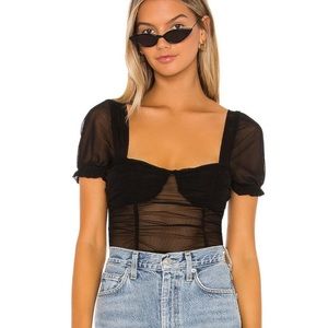 Superdown Pamela Ruched Top XS